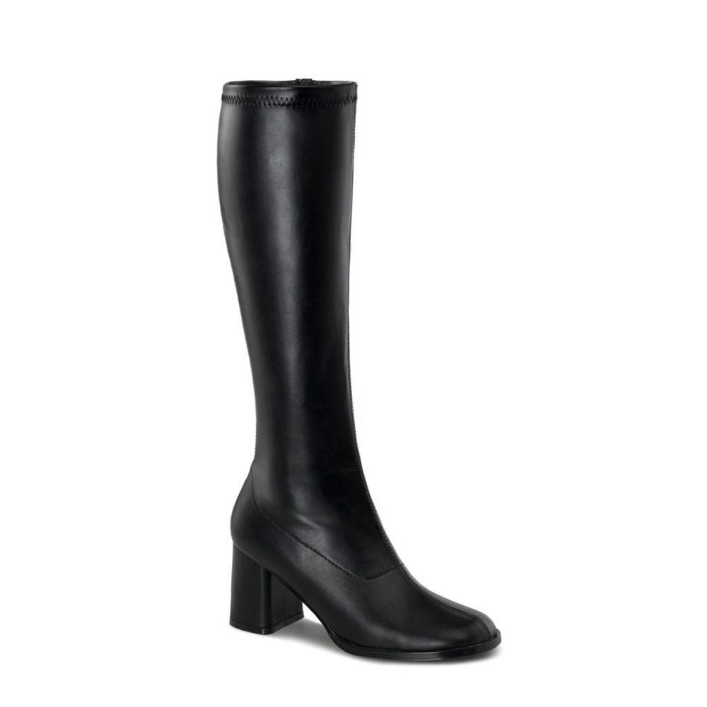 Funtasma GOGO-300 3 Inch Heel Black PU GoGo Boots